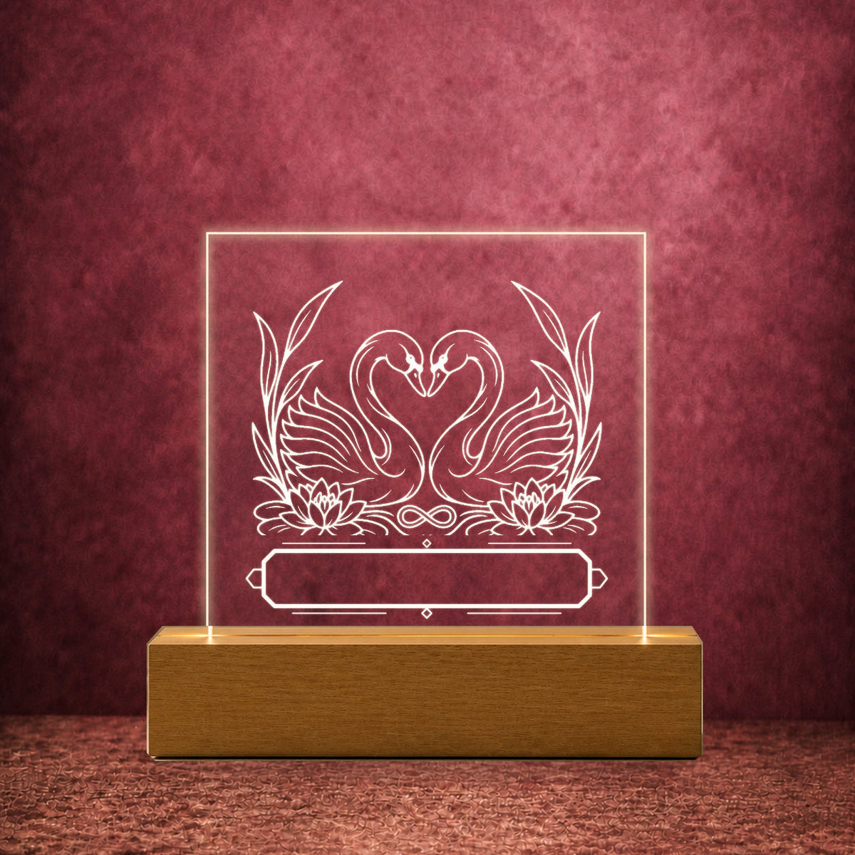 PersonalizePilot Acryl 11x11 du-ich-personalisiertes-acrylschild-11-11-cm Burgunder v2