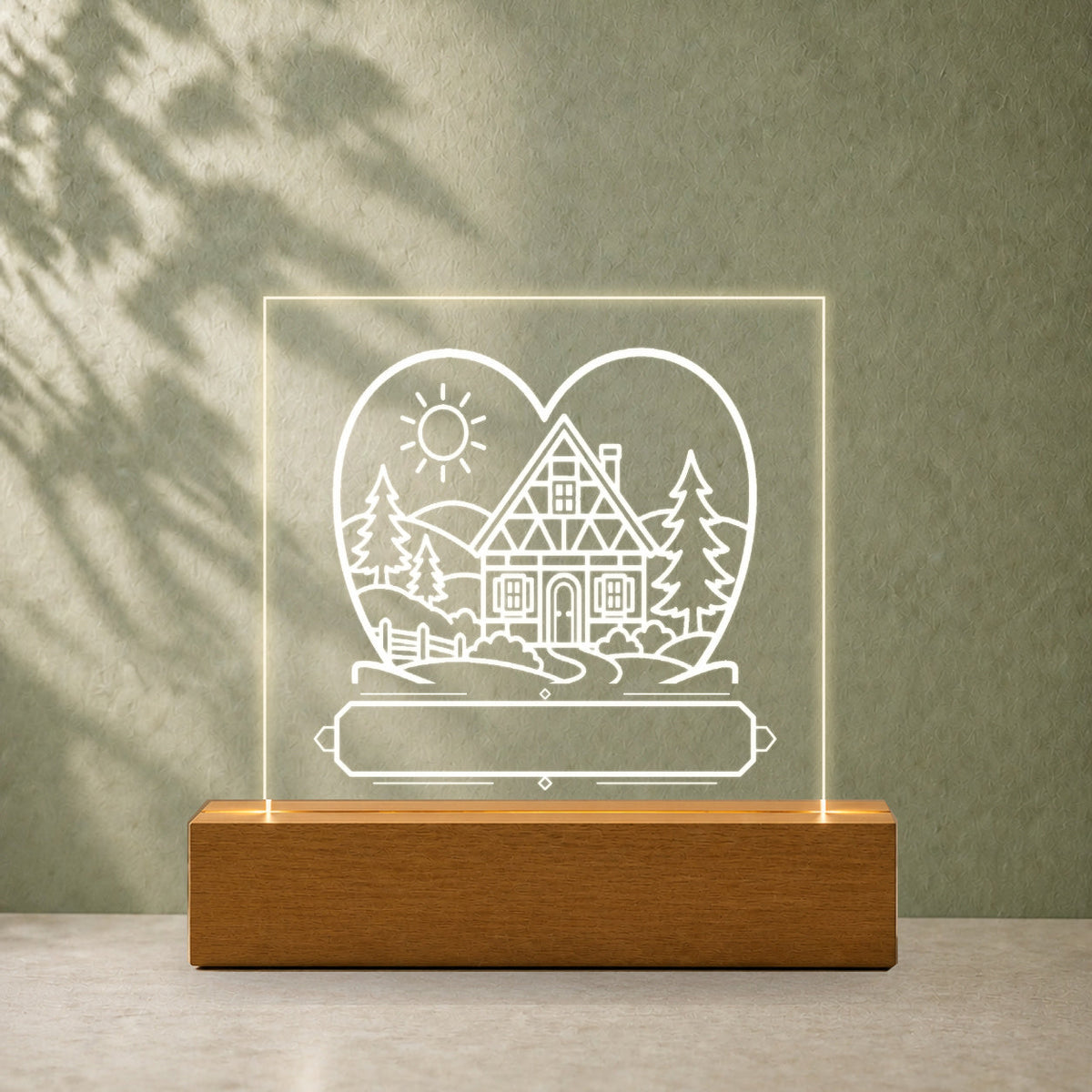 PersonalizePilot Acryl 11x11 heimatliebe-personalisiertes-acrylschild-11-11-cm Salbeigrün v2