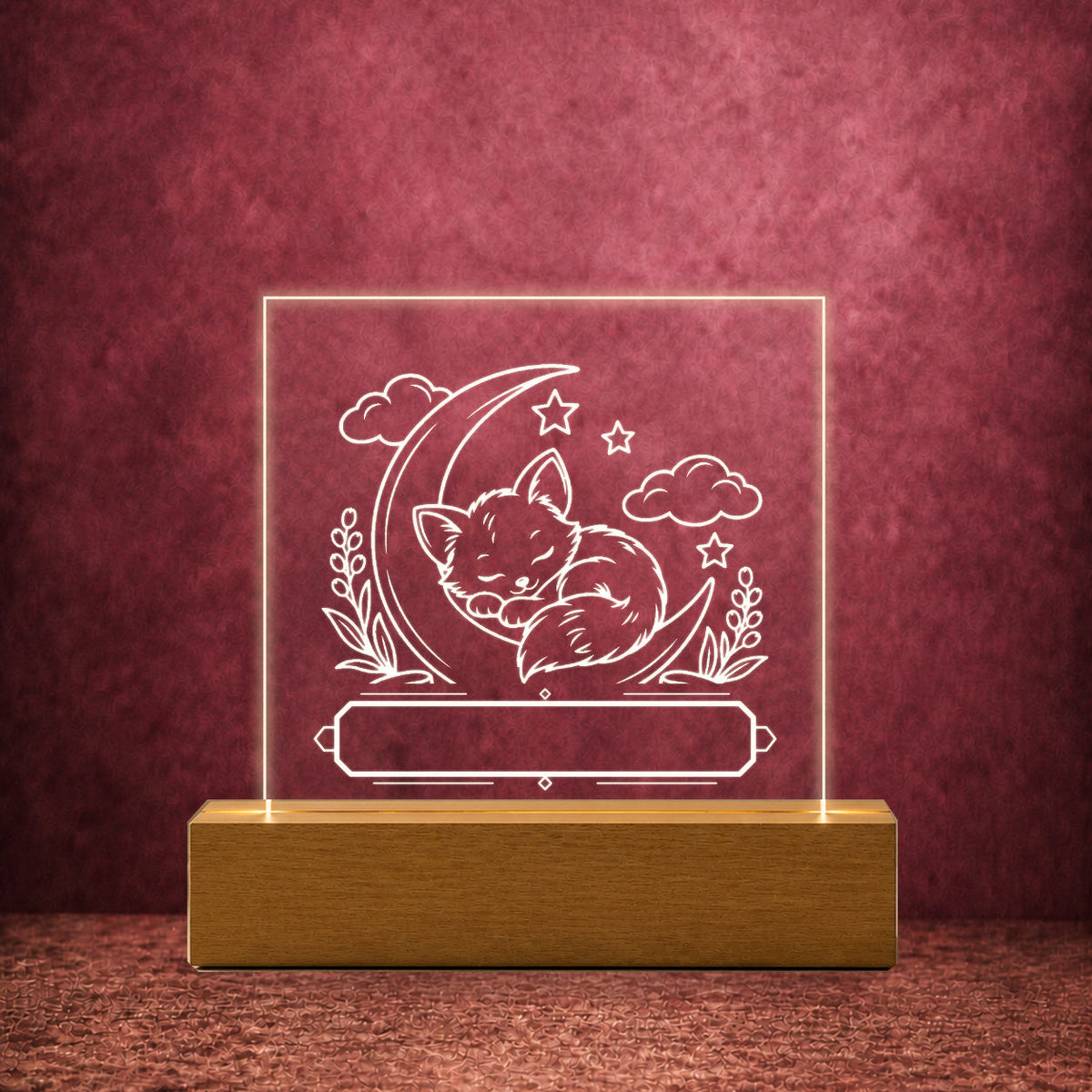 PersonalizePilot Acryl 11x11 kleines-wunder-personalisiertes-acrylschild-11-11-cm Burgunder v2