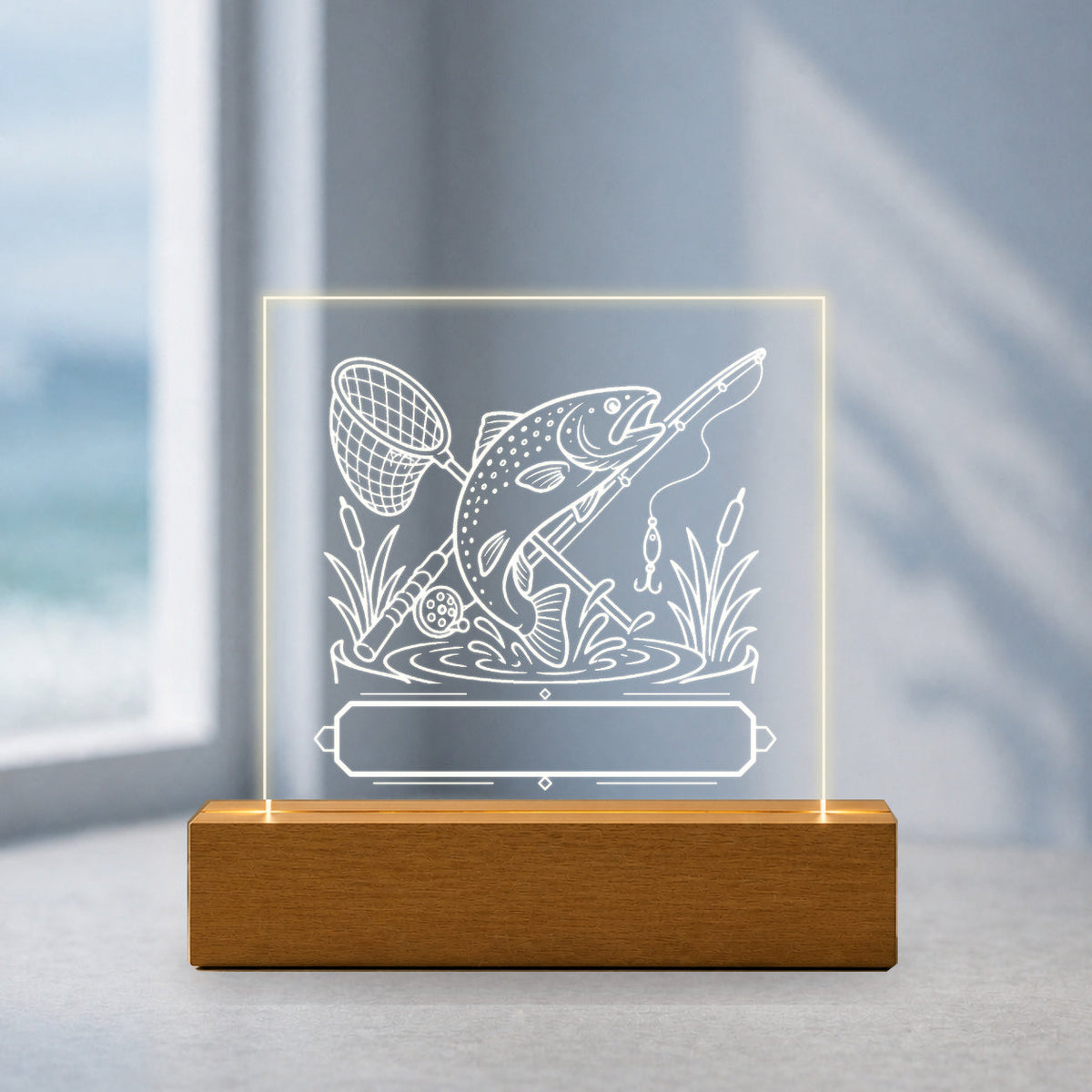 PersonalizePilot Acryl 11x11 petri-heil-personalisiertes-acrylschild-11-11-cm Küstenblau v2