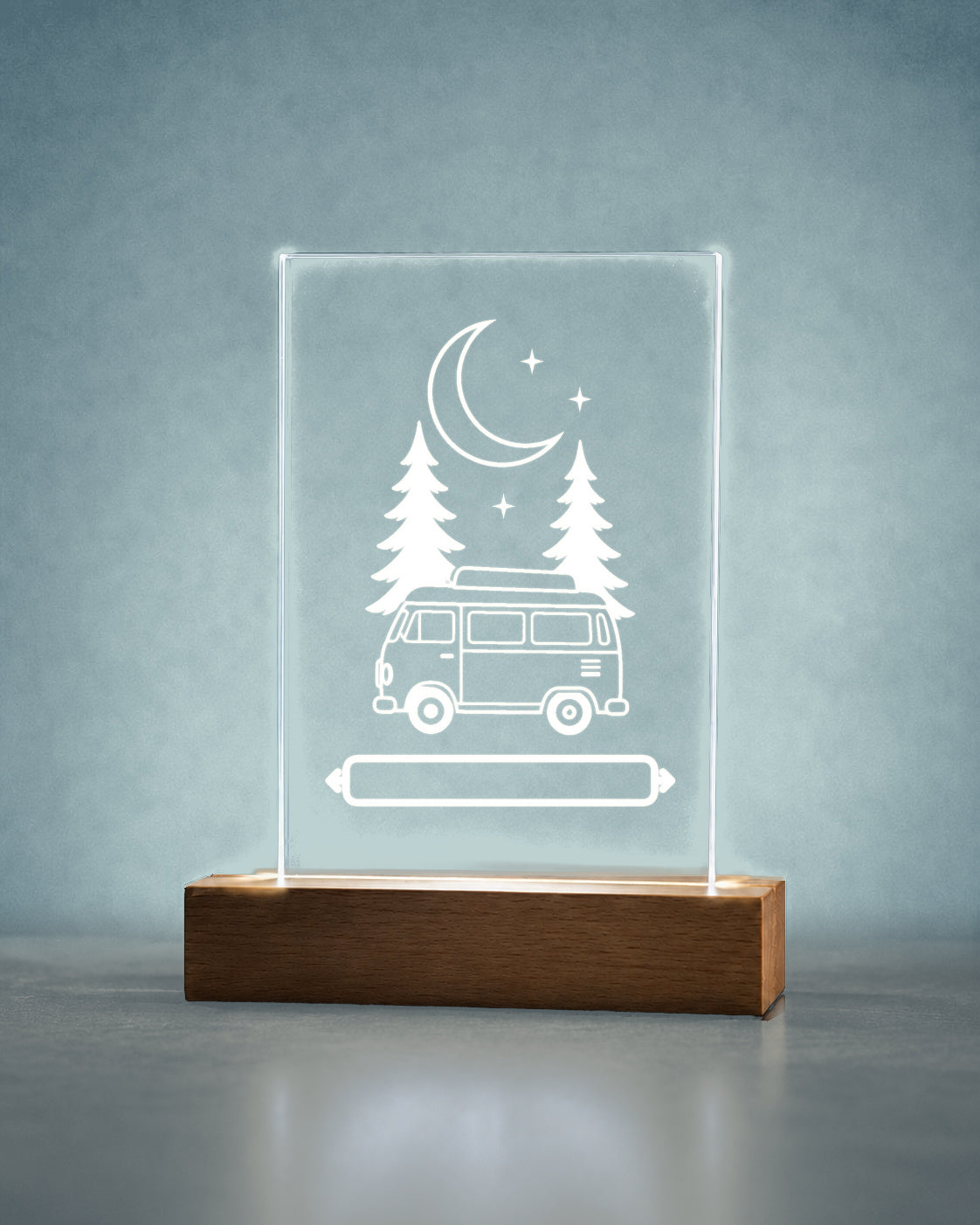 PersonalizePilot Acryl 11x18 campernacht mit Namensfläche v12 Ecken v12.2.1