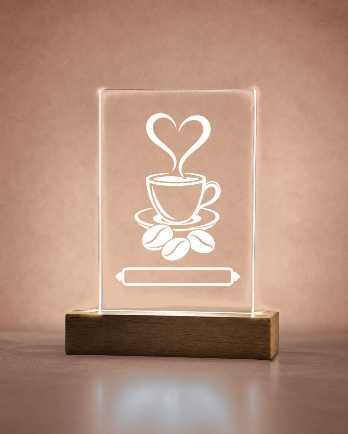 PersonalizePilot Acryl 11x18 kaffeepause mit Namensfläche v12 Ecken v12.2.1